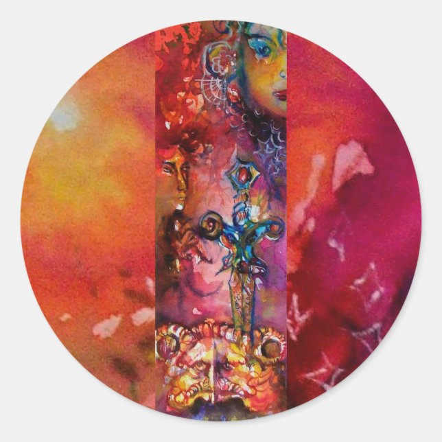 Adesivo Redondo Sword Mágico do EXCALIBUR (Frente)