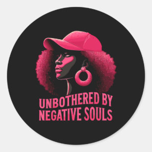 Adesivo Redondo Sy Black Queen Afro-Americano