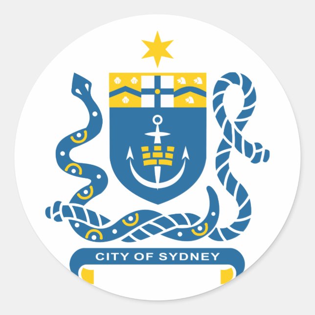 Adesivo Redondo sydney, Austrália (Frente)