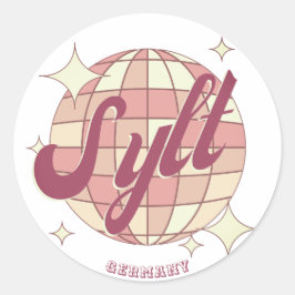 Adesivo Redondo Sylt Deutschland Sticker Deko