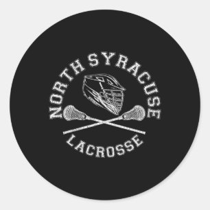 Adesivo Redondo Syracuse Lacrosse Vintage - Desvio Retro L