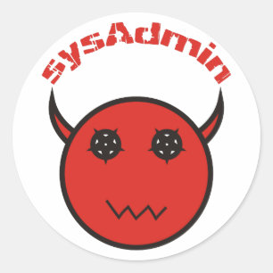 Adesivo Redondo sysAdmin Systemadministrator system administrator
