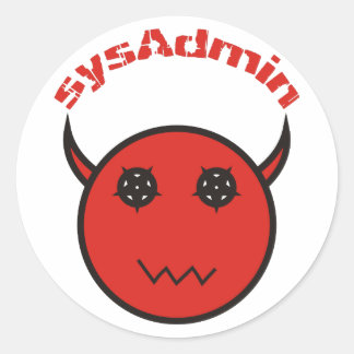 Adesivo Redondo sysAdmin Systemadministrator system administrator