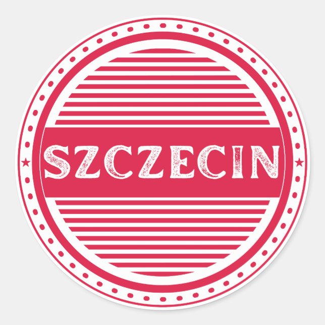Adesivo Redondo Szczecin City Pride Emblem – Polish Identity (Frente)