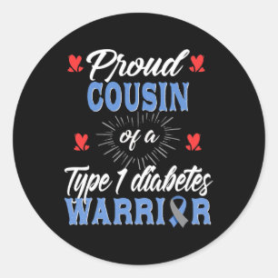 Adesivo Redondo T1D Congestão Orgulhosa Diabetes Sensibilização Ti