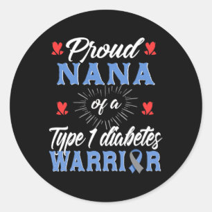Adesivo Redondo T1d Diabetes Nana Proud Sensibilização Tipo 1 Insu