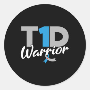 Adesivo Redondo T1d Sensibilização para a Diabetes Tipo 1 Diabetes