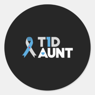 Adesivo Redondo T1D Tia Diabetes Sensibilização Tipo 1 Insulina Pa