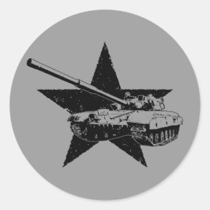 Adesivo Redondo T-64 Tanque de batalha principal
