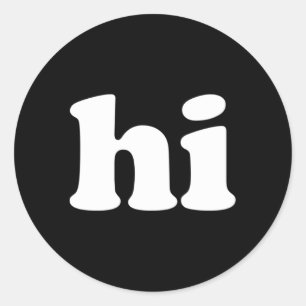 Adesivo Redondo T diz oi