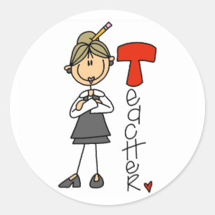 Adesivo Redondo T é para professor