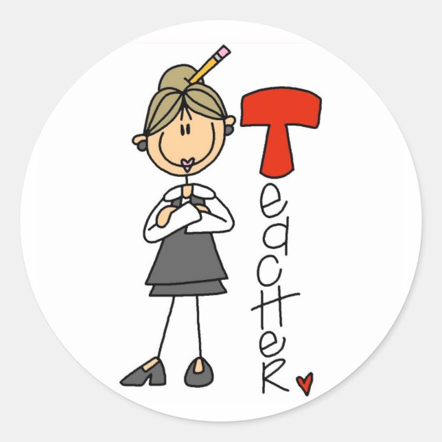 Adesivo Redondo T é para professor (Frente)