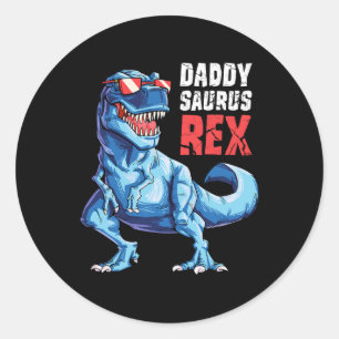 Adesivo Redondo T Presentes De Dia de os pais De Camisa T Rex Pai 