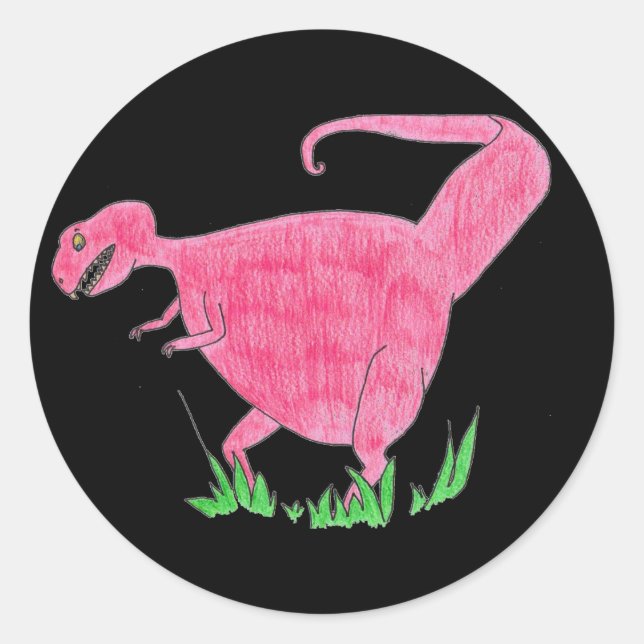 Adesivo Redondo T Rex (Frente)