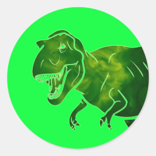 Adesivo Redondo T-Rex
