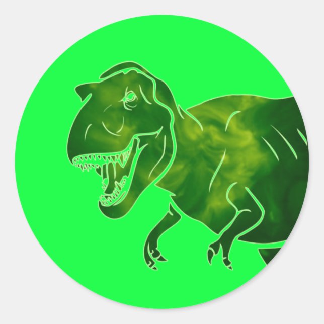 Adesivo Redondo T-Rex (Frente)