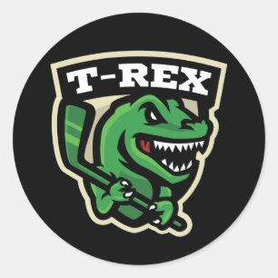 Adesivo Redondo T-Rex Sticker