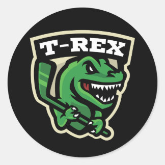 Adesivo Redondo T-Rex Sticker