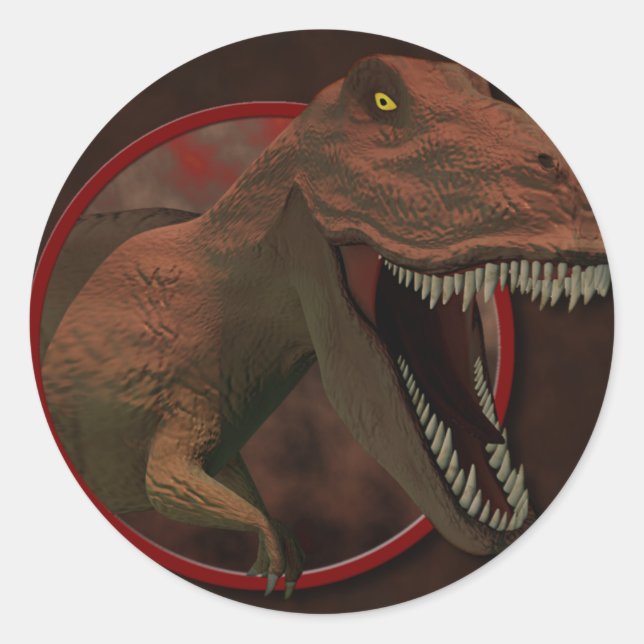 Adesivo Redondo T Rex Sticker (Frente)