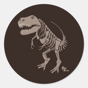 Adesivo Redondo T Rex Sticker