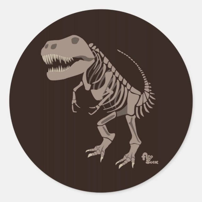 Adesivo Redondo T Rex Sticker (Frente)