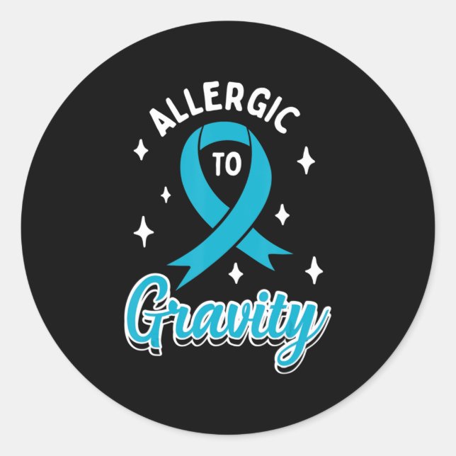 Adesivo Redondo T-Shirt40 com consciência de POTES disautonomia (Frente)