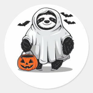 Adesivo Redondo T-Shirt Bonita e Louca do Halloween D