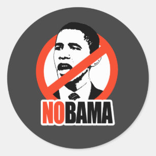 ADESIVO REDONDO T-SHIRT DE NOBAMA/ANTI-OBAMA