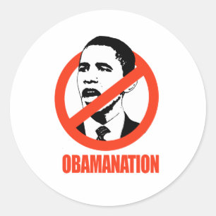ADESIVO REDONDO T-SHIRT DE OBAMANATION