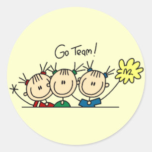 Adesivo Redondo T-shirt e presentes Cheerleading do pelotão