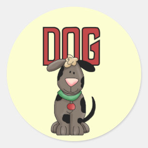 Adesivo Redondo T-shirt e presentes do cão