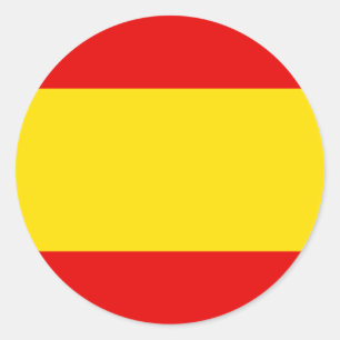 Adesivo Redondo T-shirt e presentes espanhóis da bandeira