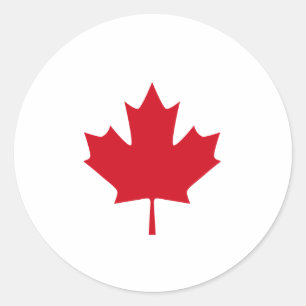 Adesivo Redondo T-shirt e roupa canadenses da bandeira
