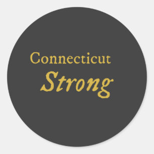 Adesivo Redondo T-Shirt Forte de Connecticut