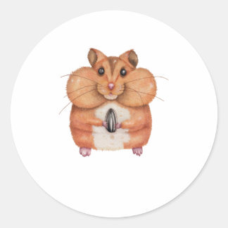 Adesivo Redondo T-Shirt Hamster T-Shirt