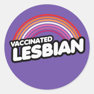 Adesivo Redondo T-Shirt LESBIANO VACINADO