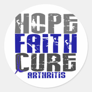 Adesivo Redondo T-shirt & roupa da ARTRITE da CURA de FÉ da