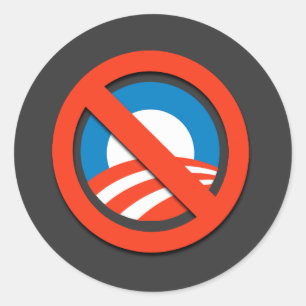 Adesivo Redondo T-shirts Anti-Obama, Buttons, Stickers