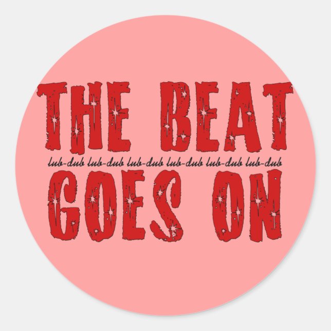 Adesivo Redondo T-shirts de ataque cardíaco | Presentes para doent (Frente)