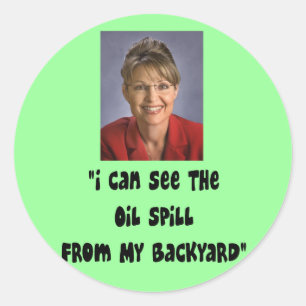 Adesivo Redondo T-Shirts de Derramar de óleo do Golfo