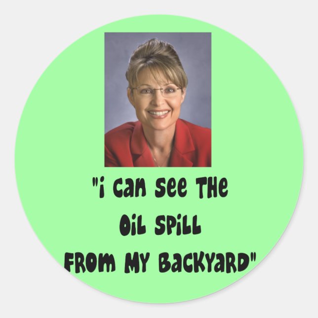 Adesivo Redondo T-Shirts de Derramar de óleo do Golfo (Frente)