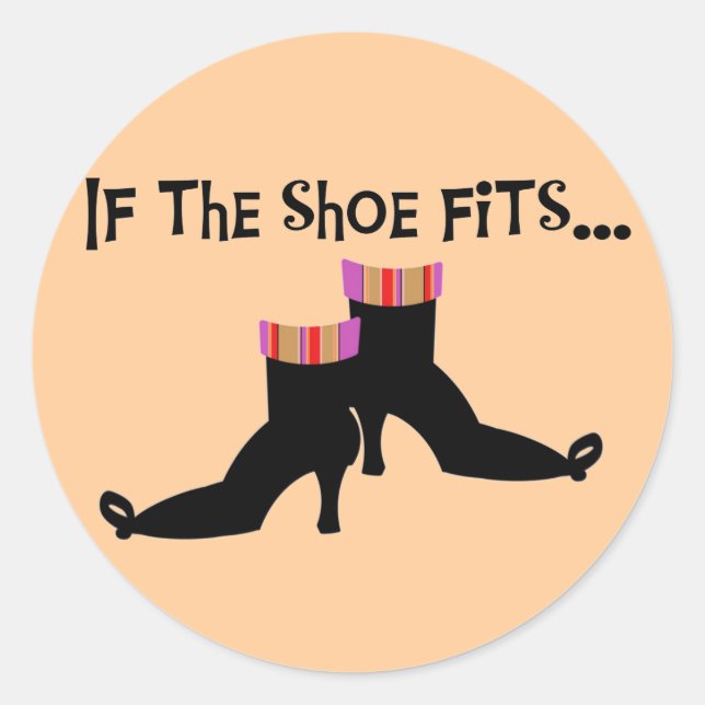 Adesivo Redondo T-shirts e Calçados de bruxas (Frente)