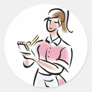 Adesivo Redondo T-shirts e Garçonetes