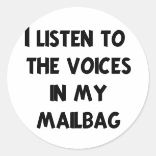 Adesivo Redondo T-shirts e presentes de correio engraçado