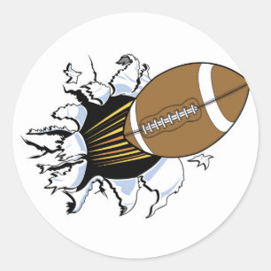 Adesivo Redondo T-shirts e presentes de futebol