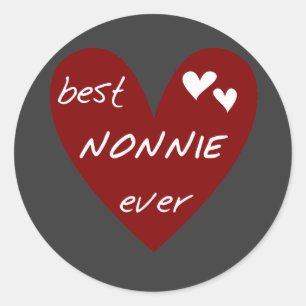 Adesivo Redondo T-shirts e presentes de Nonnie Ever Best Nonnie Ev