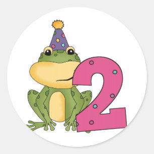 Adesivo Redondo T-shirts e presentes de segundo aniversário do Sap