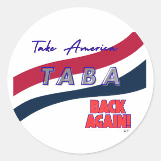 Adesivo Redondo TABA political take America back again