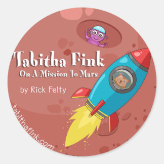 Adesivo Redondo Tabitha Fink Mars Stickers