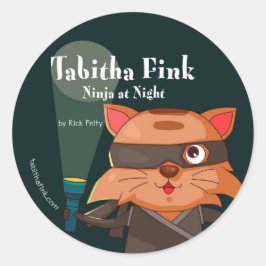 Adesivo Redondo Tabitha Fink Ninja Stickers